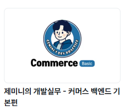 제미니의 개발실무 - 커머스 백엔드 기본편